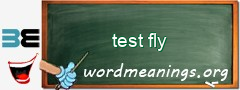 WordMeaning blackboard for test fly